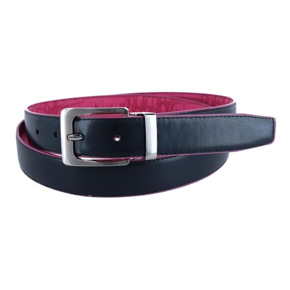 CTM Leather Matte Reversible Croc Print Clamp on Buckle Belt - Picture 2 of 4